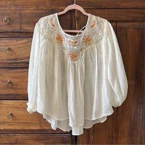 Free People Secret Garden Blouse